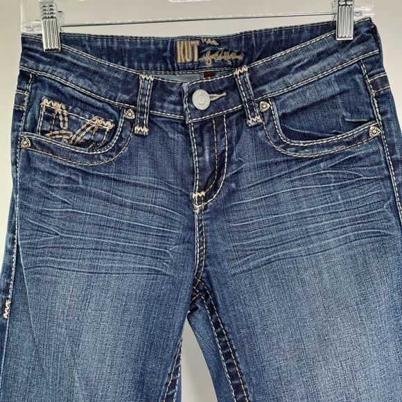 KUT FROM THE KLOTH Blue Stretch Denim Dark Wash 90s Y2K Skinny Jean Size 2 - Picture 4 of 16